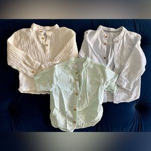 ZARA BOYS 3 linen shirts